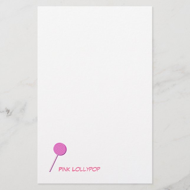 Pink Lollypop Briefpapier (Vorderseite)