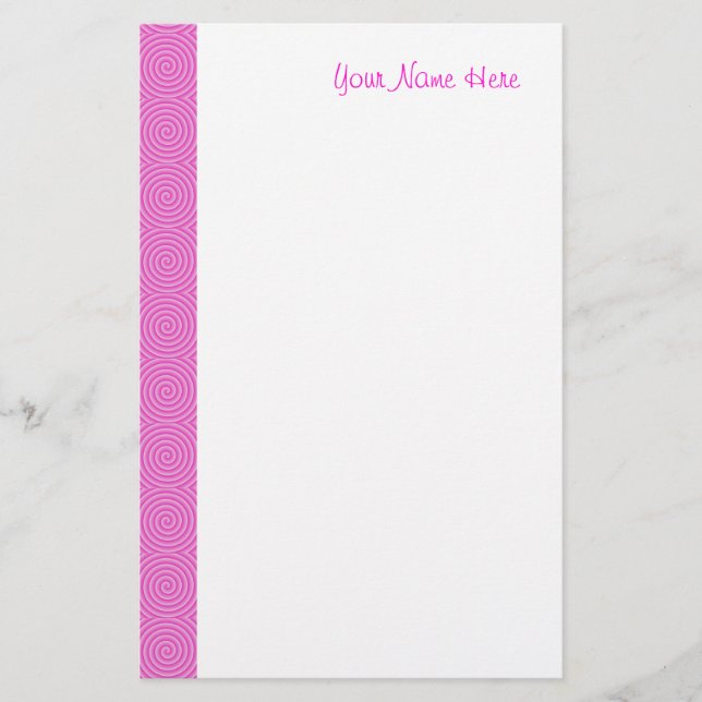 Pink Lollypop Muster Briefpapier (Vorderseite)