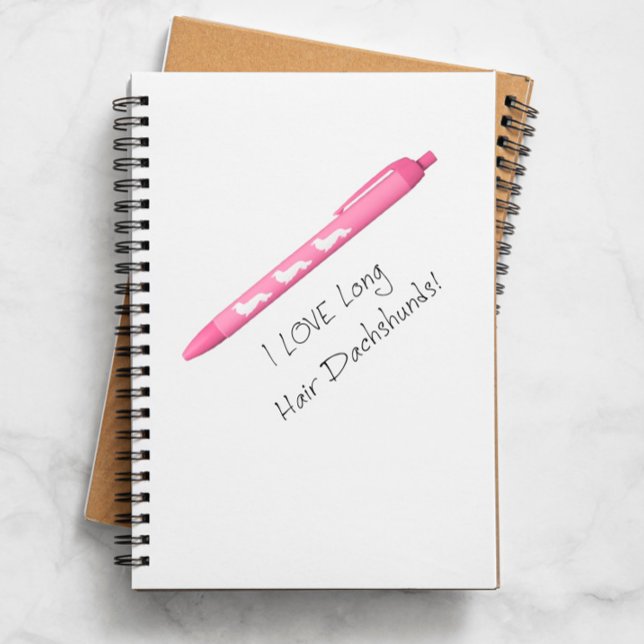Pink Long Hair Dackel Tinte Pen Dackel Mama Kugelschreiber (Von Creator hochgeladen)