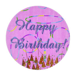 Pink Loops Feierliches Glück Geburtstag Schneidebrett