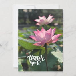 Pink Lotus Blume Vielen Dank Dankeskarte