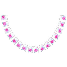 Pink Lotus Blume Wasserfarbene Malerei Liebhaber Wimpelkette