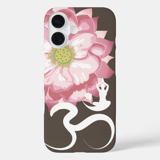 Pink Lotus Blume Yoga Weißes Om Symbol Zen title_seo2 (Rückseite)
