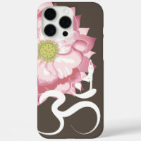 Pink Lotus Blume Yoga & Zen Calligraphy Om Om