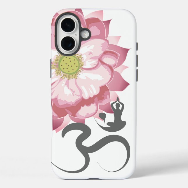 Pink Lotus Blume Yoga & Zen Calligraphy Om Om title_seo2 (Rückseite)