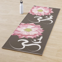 Pink Lotus Blume Yoga & Zen Calligraphy Om Om