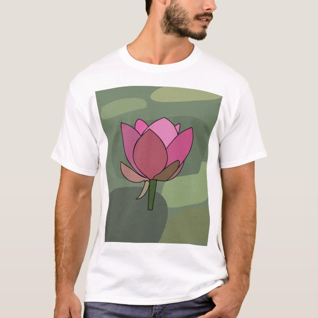 Pink Lotus Flower T-Shirt (Vorderseite)