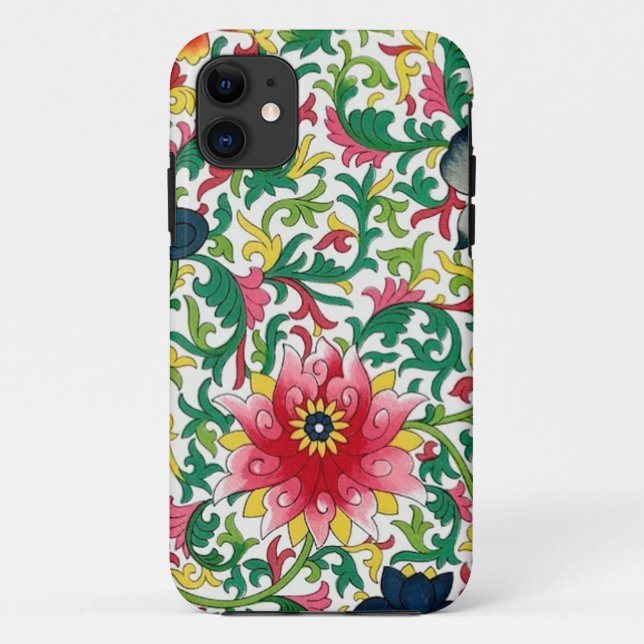 Pink Lotus Garden Chinoiserie Botanischer Garten Case-Mate iPhone Hülle (Rückseite)