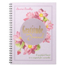 Pink Lotus Gratitude Journal