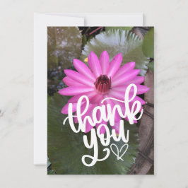 Pink lotus in den Teich danke Ihnen Karte