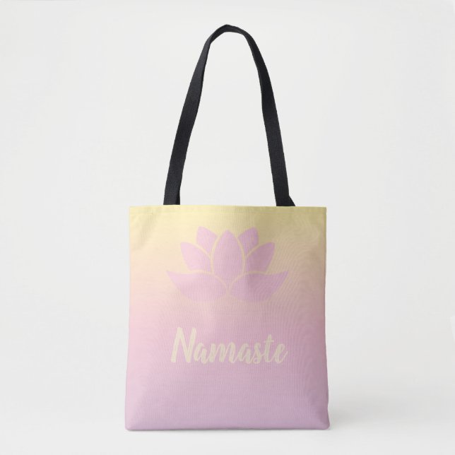 Pink Lotus Namaste Tasche (Vorderseite)
