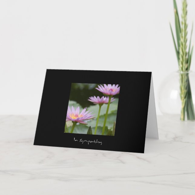 Pink Lotus ・ Sympathiekarte Karte (Vorderseite)