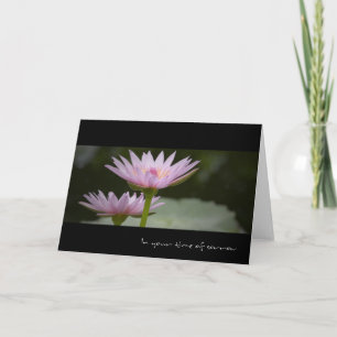 Pink Lotus ・ Sympathiekarte Karte