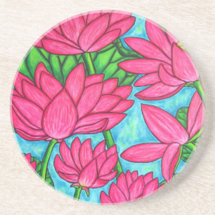 Pink Lotus Untersetzer von Lisa Lorenz