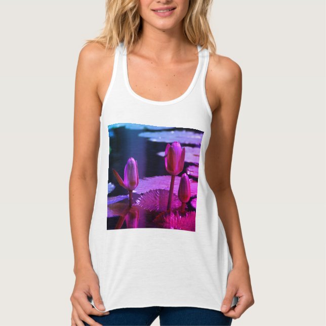 Pink Lotus Wasserlilie Tank Oben (Vorderseite)