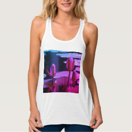 Pink Lotus Wasserlilie Tank Oben Top
