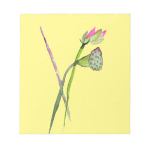 Pink Lotus Zen Blume Buddhistische Kunst Notizblock