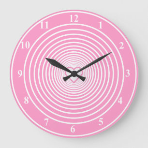 Pink Love Clock - Your Colors Große Wanduhr