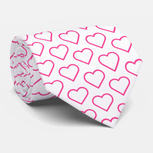Pink Love Hearts Cravate - Choisissez vos couleurs