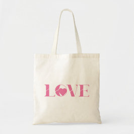 Pink Love Text Valentinstag Tragetasche