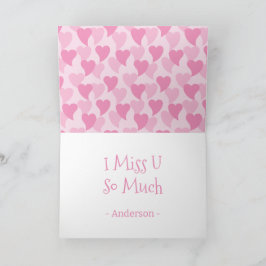 Pink Lovely Hearts Nahtloses Muster Karte