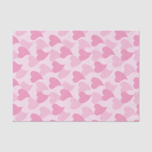 Pink Lovely Hearts Nahtloses Muster Seidenpapier