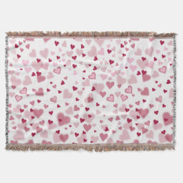 Pink Lovely Hearts Pattern Decke