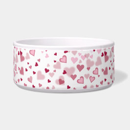 Pink Lovely Hearts Pattern Napf
