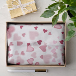 Pink Lovely Hearts Pattern Seidenpapier