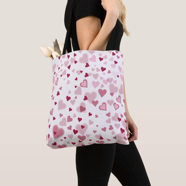  Pink Lovely Hearts Pattern  Tasche (Von Nahem)