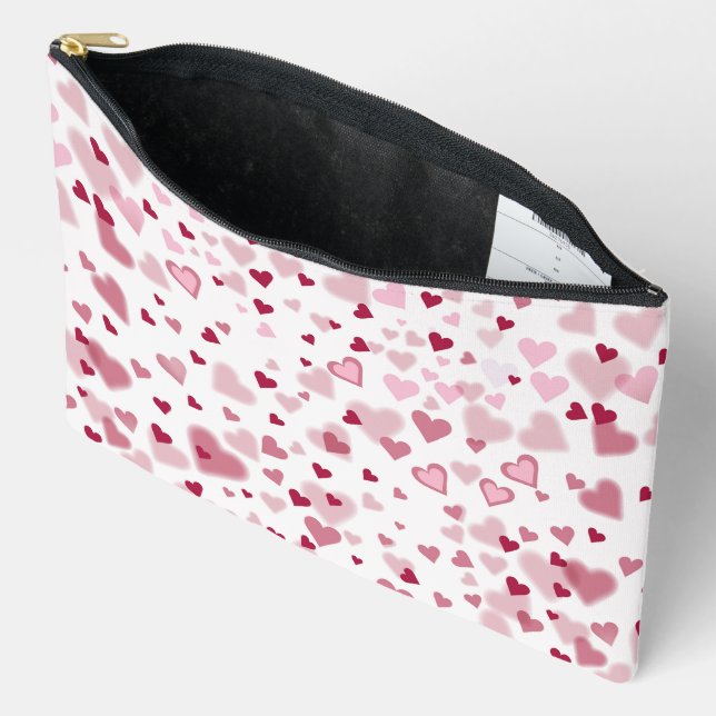  Pink Lovely Hearts Pattern  Zubehörtasche (Offen)