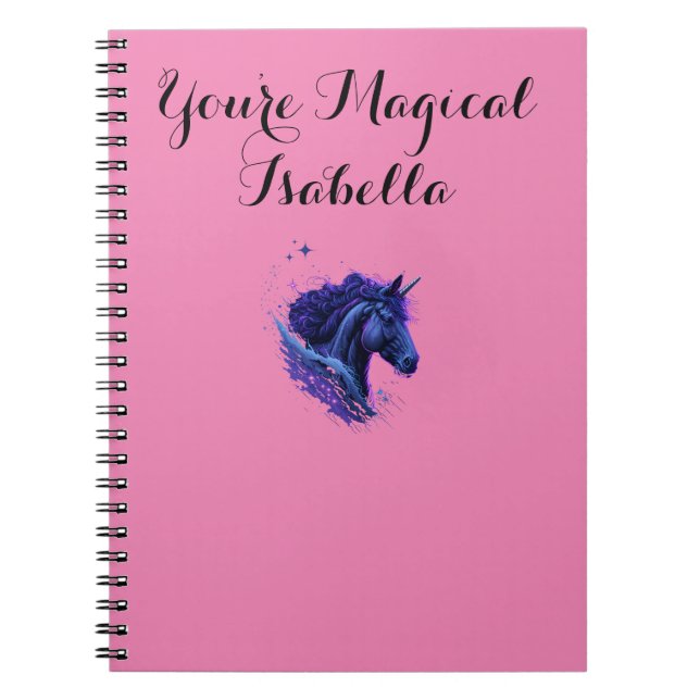 Pink Lover Du bist magisch Unicorn Fantasiebezeich Notizblock (Vorderseite)