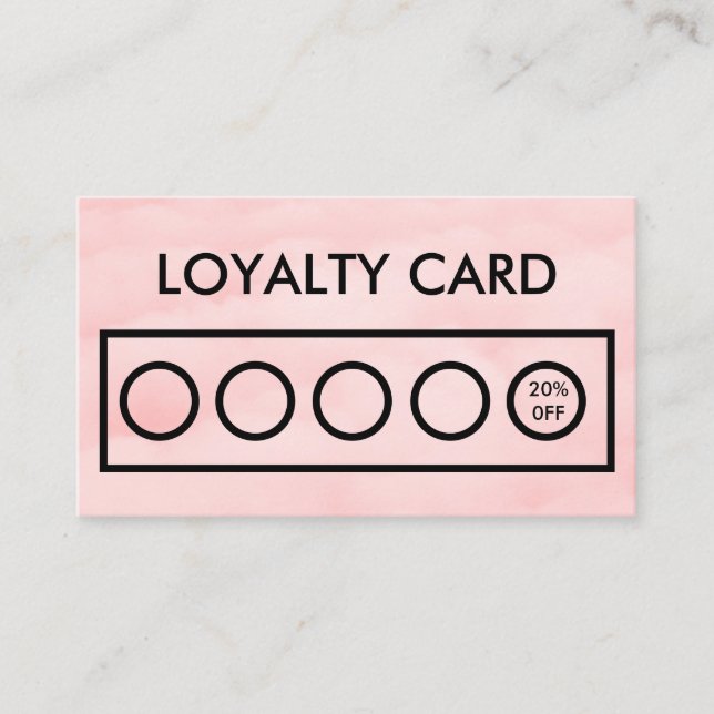 Pink Loyalty Card Visitenkarte (Vorderseite)