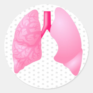 Pink Lunge, Asthmawarnung Runder Aufkleber
