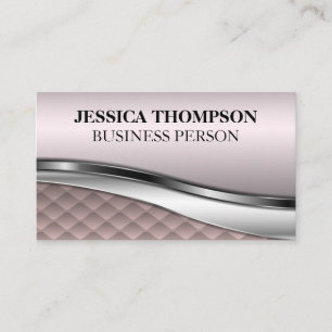 Pink Luxury Tiles   Metallischer Hintergrund Visitenkarte