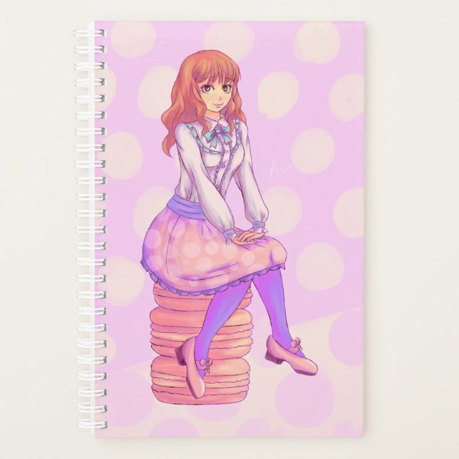 Pink Macaron Girl Planer (Vorderseite)
