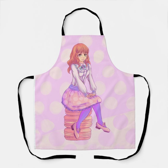 Pink Macaron Girl Schürze (Vorderseite)