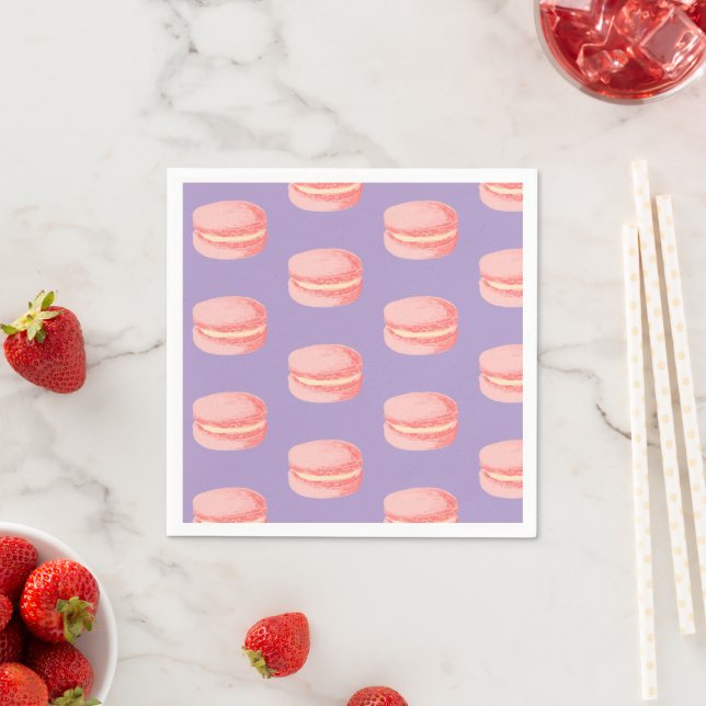 Pink Macaroons Serviette (Beispiel)