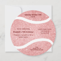 Pink mädchenhafte Tennisball zum Geburtstag