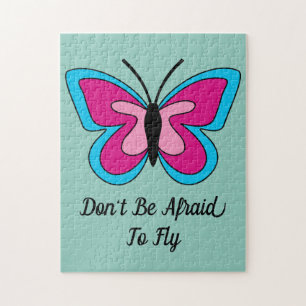 Pink Magenta Blue Butterfly Text hinzufügen
