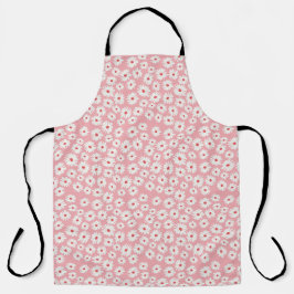 Pink magenta daisy flower pattern schürze