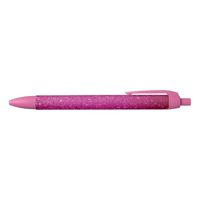 Pink Magenta-Glitzer individuell angepasst Kugelschreiber (Oberseite)