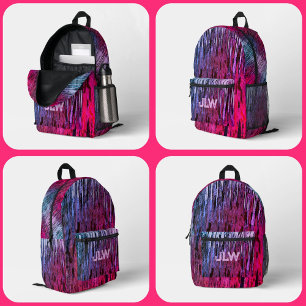 Pink Magenta Lila Wild Abstrakt Bedruckter Rucksack