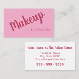 Pink Magenta Makeup Artist Business Card Visitenkarte