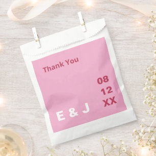 Pink Magenta Moderne Gastgeschenk Hochzeit Taschen Geschenktütchen
