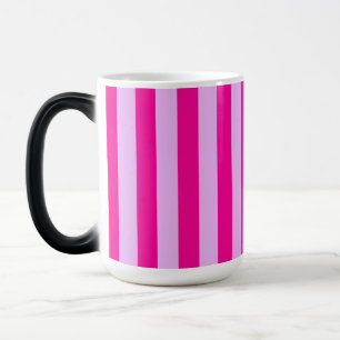 Pink & Magenta Streifen Muster Verwandlungstasse