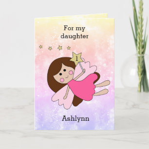 Pink Magic Fairy 1er Anniversaire Carte