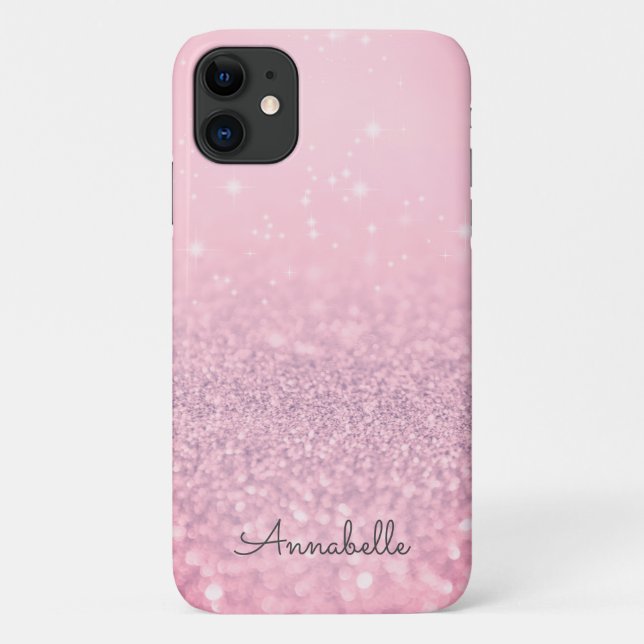 Pink Magic Glitzer Case-Mate iPhone Hülle (Rückseite)