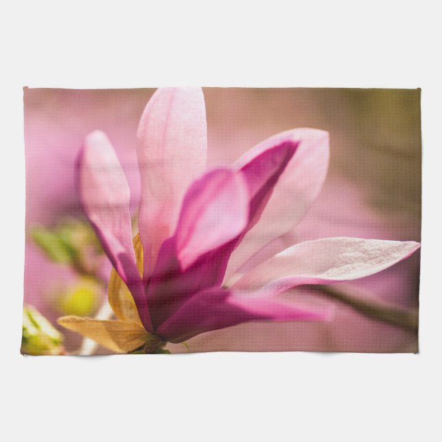 Pink Magnolia Geschirrtuch (Horizontal)