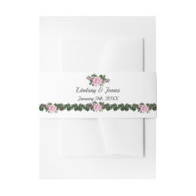 Pink Magnolia Greenery Blumenbauchband